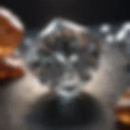 Exquisite raw diamond on display