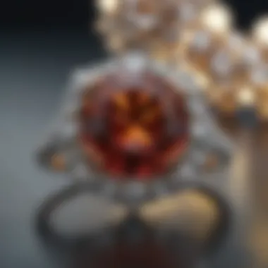 Firerock diamond in elegant jewelry setting