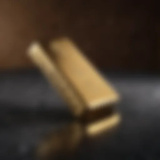 Elegant gold bar on a sophisticated background