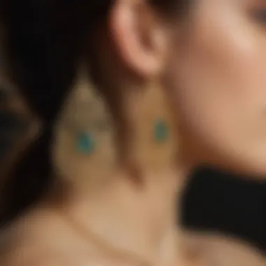 Elegant Gold Earrings with Filigree Detailing