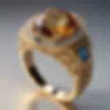 Luxurious Gold Ring with Intricate Design