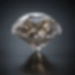 Exquisite Half Carat Diamond Reflecting Light