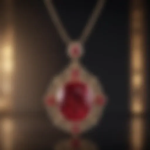 Elegant Ruby Necklace Pendant
