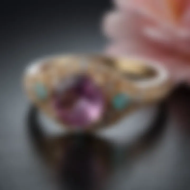 Opalescent June Birthstone Ring with Alexandrite