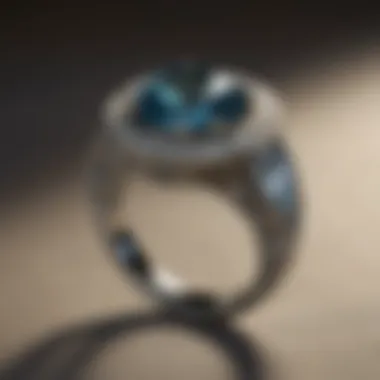 Low budget wedding ring showcasing unique gemstone