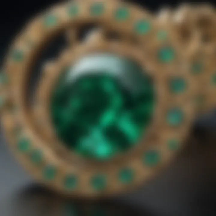A vibrant green emerald gemstone