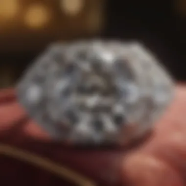 Luxurious Diamond Ring on Velvet Cushion