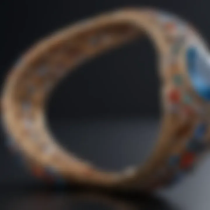 Luxurious gemstone bracelet with intricate design details