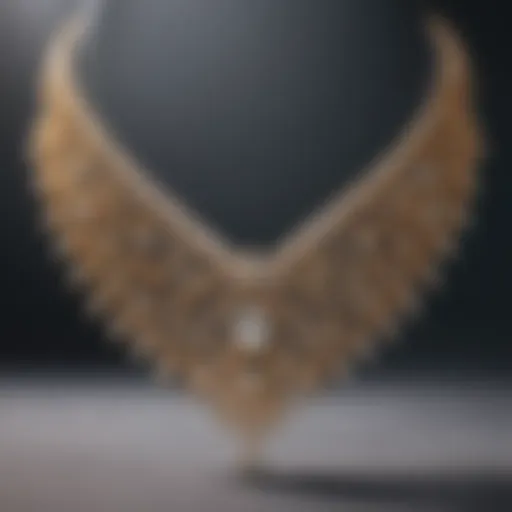 Luxurious Gold Necklace with Diamond Accents