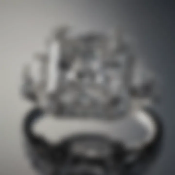 Luxurious 4 carat princess cut engagement ring on a delicate hand