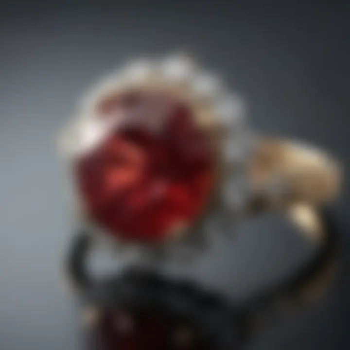 Diamond-Encrusted Ruby Ring