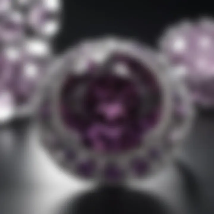 Majestic lab-grown purple diamond set in elegant jewelry piece