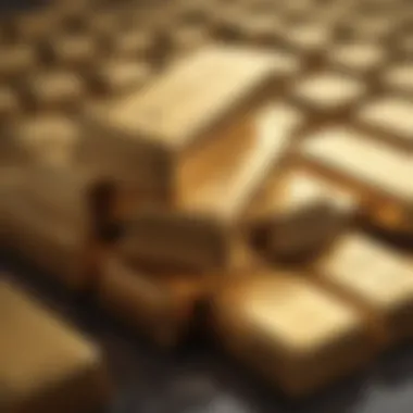 Gold bars stacked symbolizing investment