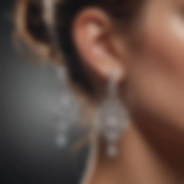 Sparkling diamond earrings with modern flair
