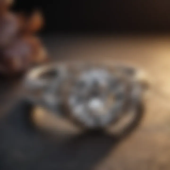 Elegant diamond ring glistening under soft lighting