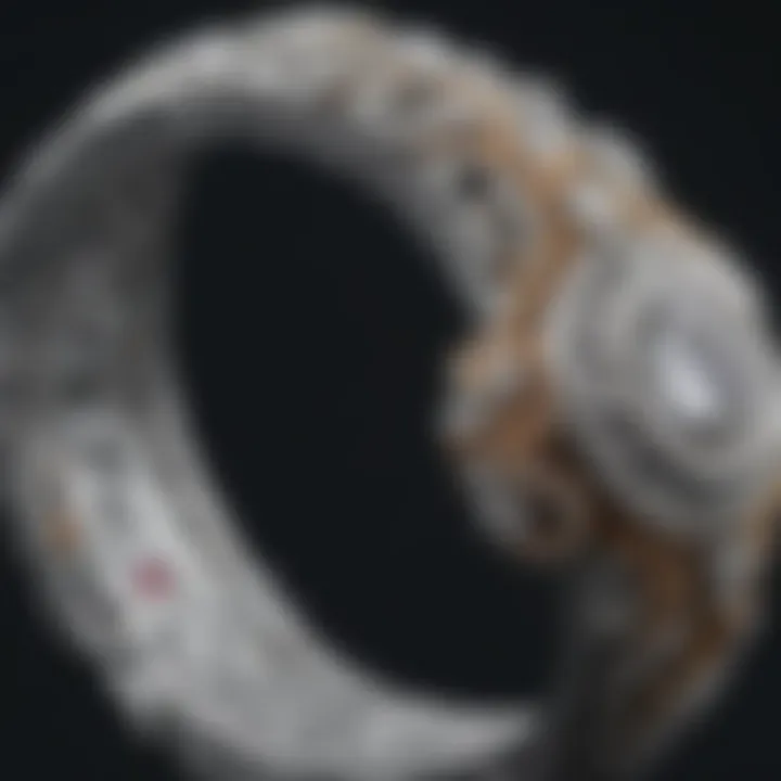 Sparkling diamonds set in an intricately designed bracelet
