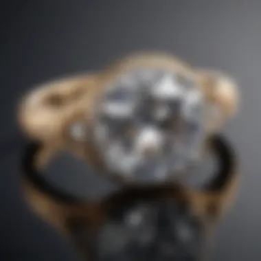 Handcrafted diamond ring displayed with precision