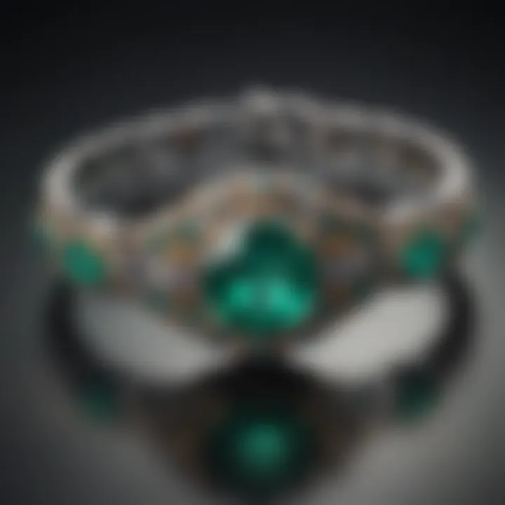 Opulent emerald bracelet adorned with April birthstone