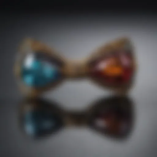 Unique Reflections of Oval Bow Tie Effect in Gemstones