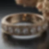Elegant wedding band with intricate details