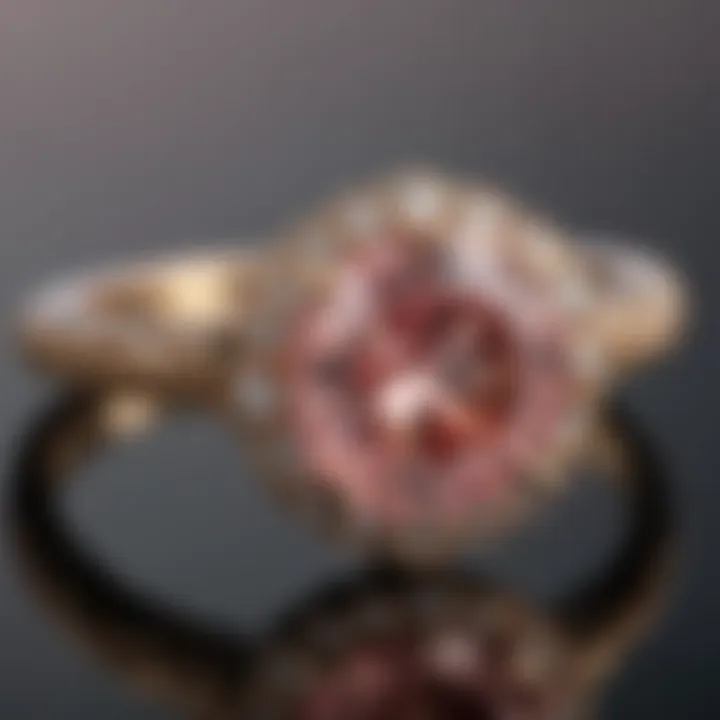 Pink Diamond Solitaire Ring in Vintage Setting
