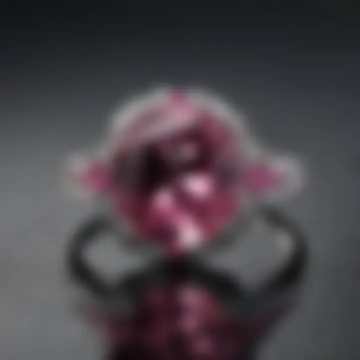 Radiant Pink Sapphire Ring Reflections