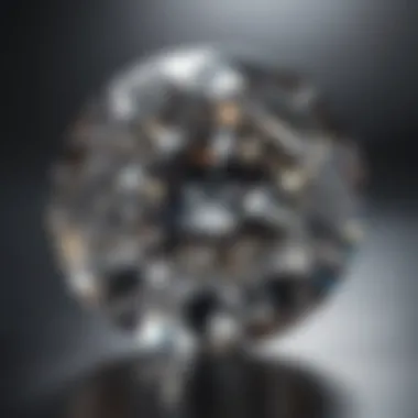 Radiant Reflections of a 2.6 Carat Round Diamond
