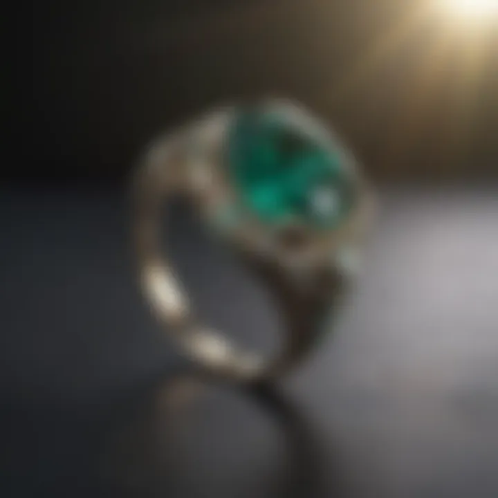 Opulent Emerald Wedding Ring