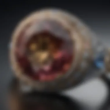 Close-up of resized ring showcasing intricate details