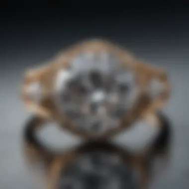 Close-up of Round Diamond Ring Sparkling in Sunlight