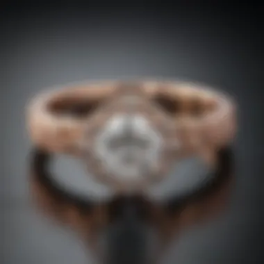 Exquisite Round Diamond Rose Gold Engagement Ring