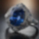 Exquisite Sapphire and Diamond Vintage Engagement Ring