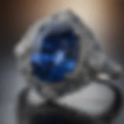 Exquisite Sapphire and Diamond Vintage Engagement Ring