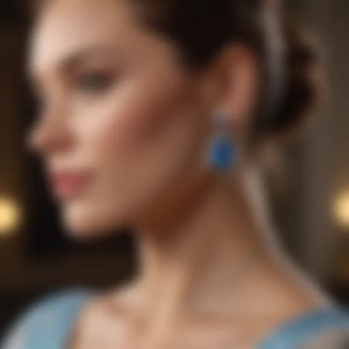 Sapphire Earrings from Shane Co in Elegant Setting