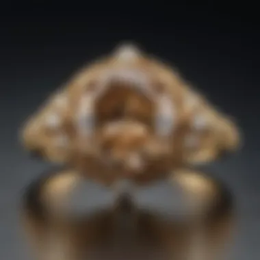 Sophisticated 14KP Gold Diamond Ring Showcase