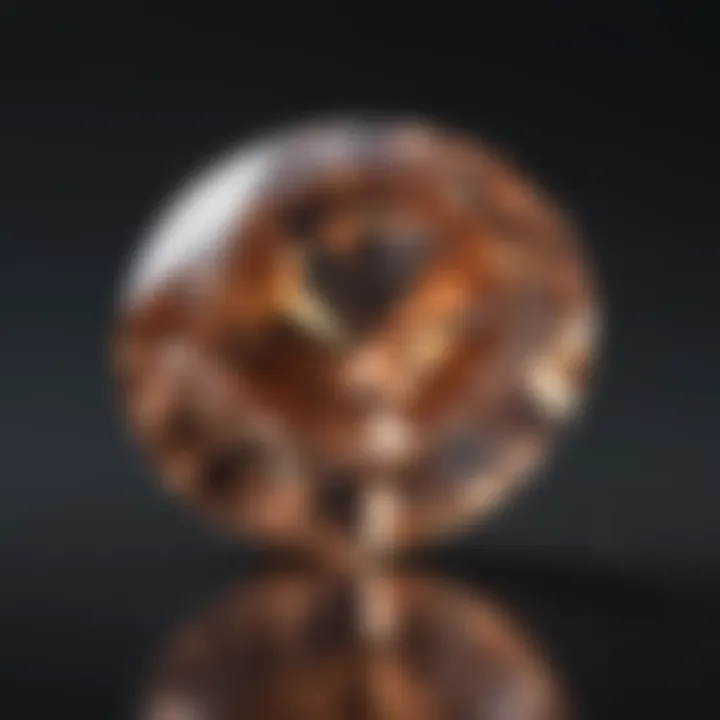 Side profile of a ten carat diamond for size comparison
