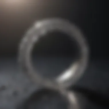 Diamond ring soaked in gentle cleaning solution