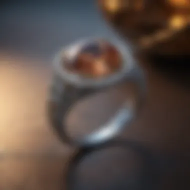 Sparkling Diamond Ring with Unique Gemstone Accent