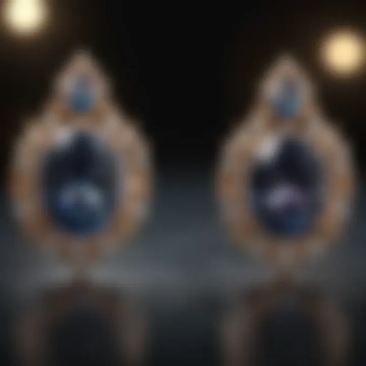 Sparkling gemstone earrings highlighting CTS value