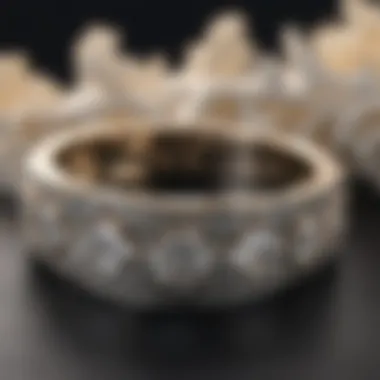 Luxurious Diamond-Encrusted Wedding Band Close-Up