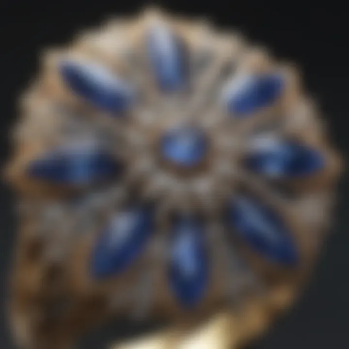 Stellar Elegance Starburst Sapphire Ring