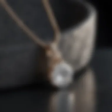 Stunning round cut diamond pendant on pave band necklace