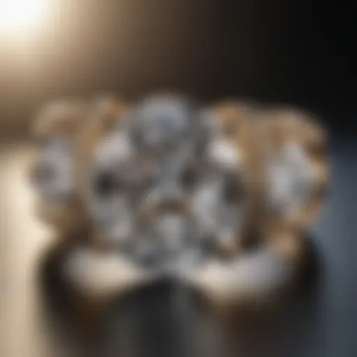 Exquisite tension setting diamond ring in ethereal light
