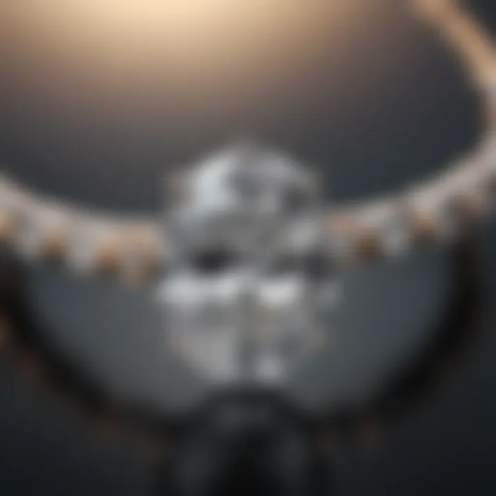 Tiffany Oval Diamond Adorning a Regal Neckline