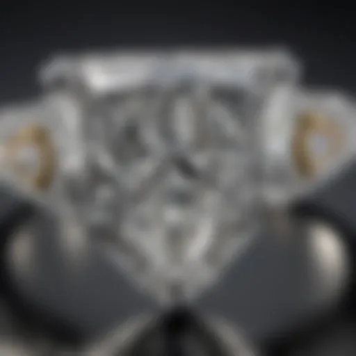 Trillion cut diamond ring showcasing intricate facets and brilliance