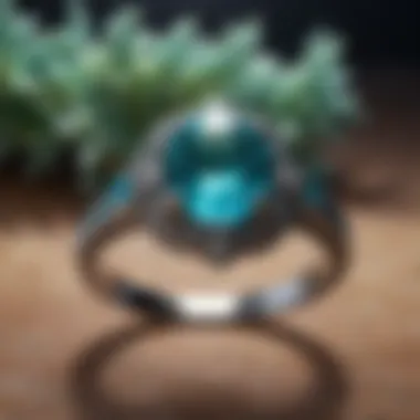 Chic Turquoise Engagement Ring Setting