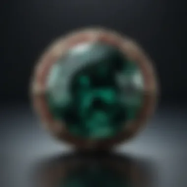 Unique dark green gem with mesmerizing red accents