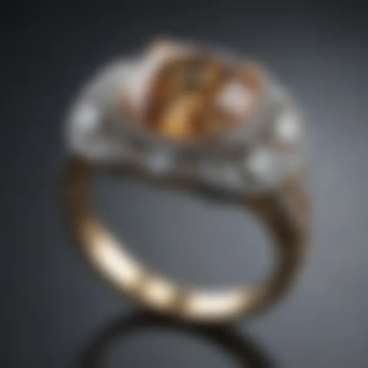 Unique Design of Man-Made Diamond Ring