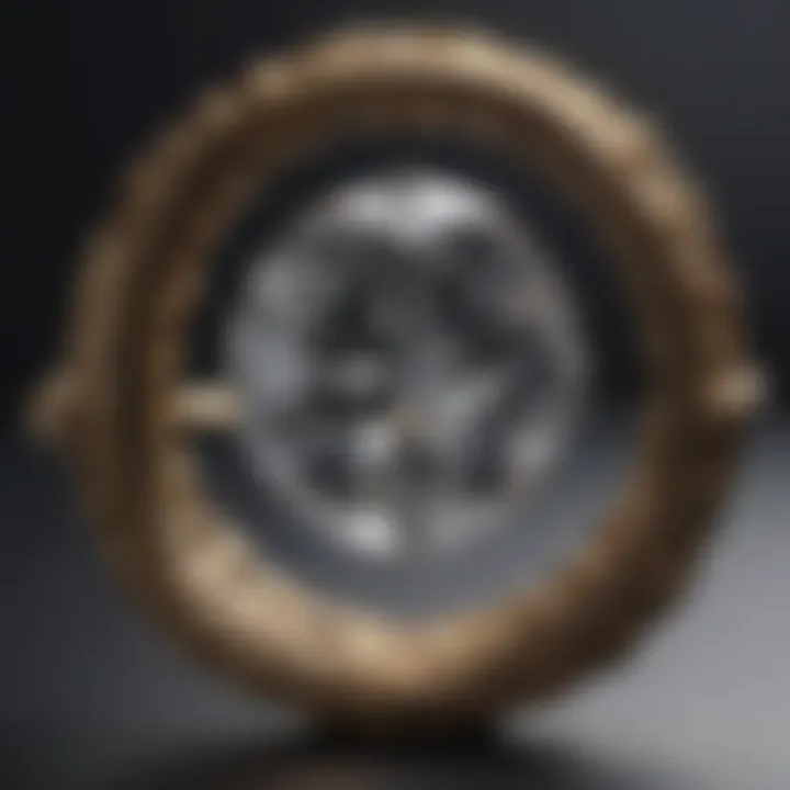 Diamond Ring under Magnifying Glass