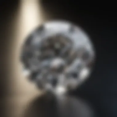 Luxurious display of carat and a half diamond